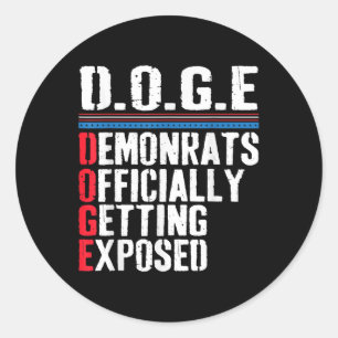 Democraat krijgt Trump 2025 officieel onthuld Ronde Sticker