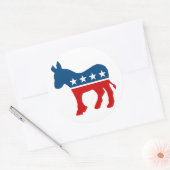 DEMOCRAAT LOGO RONDE STICKER (Envelop)