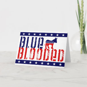 democraat met blauw bloed kaart