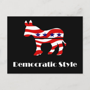 Democraat met stijl briefkaart