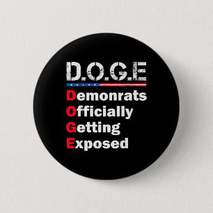 Democraat Officieel Ontmaskerd Ronde Button 5,7 Cm