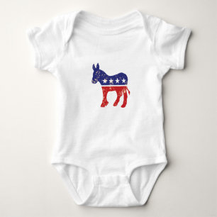 Democraat Originele Donkey Onderdruk Tan Romper