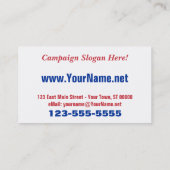 Democraat - Politieke verkiezingscampagne Visitekaartje (Achterkant)