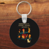 Democracy Auction Gone Funny Litical Satire Gift T Sleutelhanger (Voorkant)