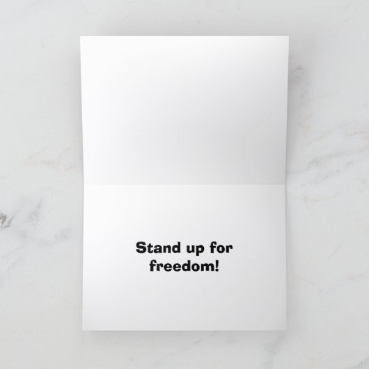 Democracy Not Autocracy Kaart (Binnen)