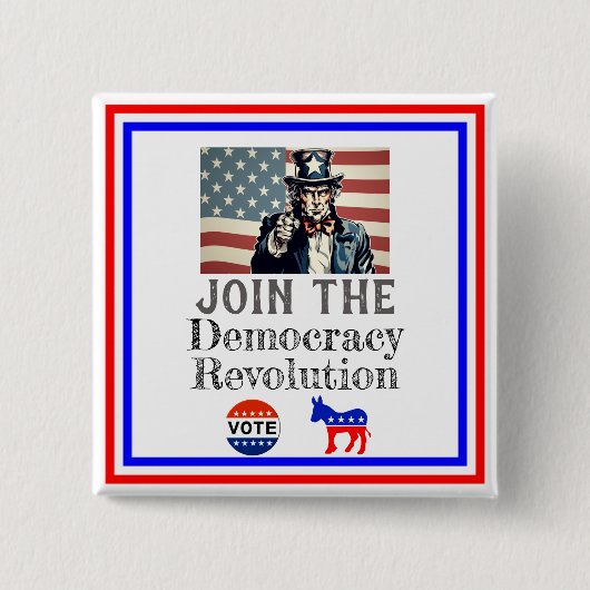 Democracy Revolution Button (Voorkant)
