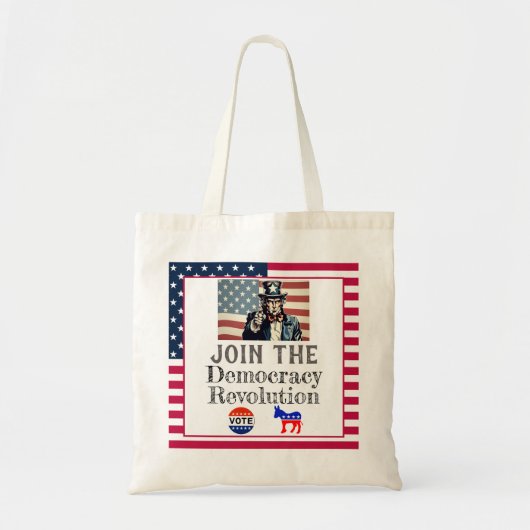 Democracy Revolution Canvas tas (Voorkant)