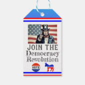 Democracy Revolution Gift Label Cadeaulabel (Achterkant)