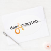 DemocracyLab ovale sticker (Envelop)