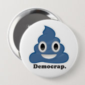Democrap Emoji Ronde Button 4,0 Cm (Voorkant /achterkant)
