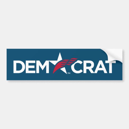 DEMOCRAT : Bumpersticker (Voorkant)