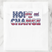 Democrat Hope and Change American Flag Stickers (Sac)