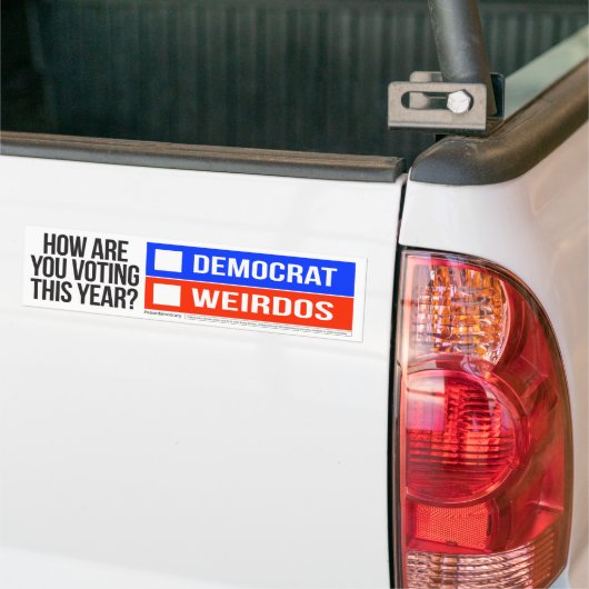 Democrat vs WEIRDOS Bumpersticker (Op Truck)