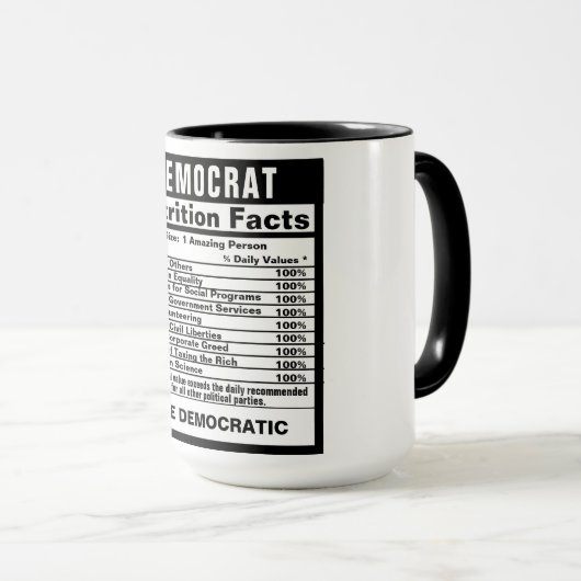 Démocrate amusant cadeau Mug (Devant droit)