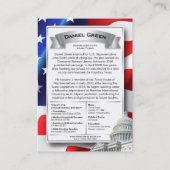 Démocrate Congrès des États-Unis Cartes de commerc (Dos)