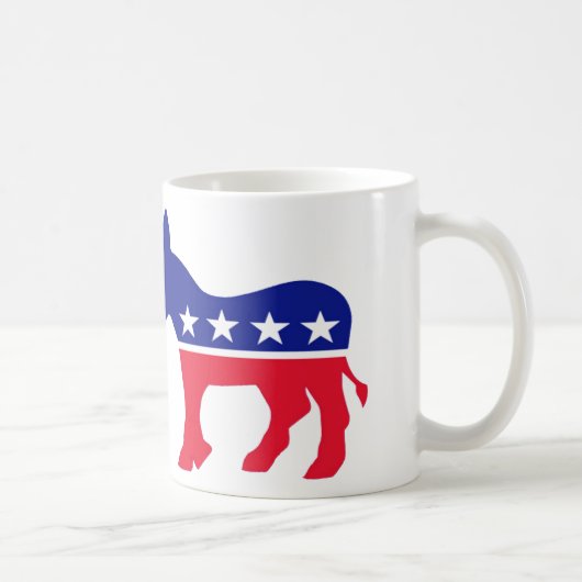 Démocrate rouge, blanc et bleu DONKEY MUG (Droite)