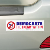democraten binnen de emenie bumpersticker (Op auto)
