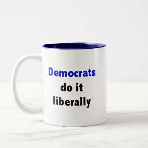 Democraten doen het liberaal Mok