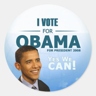 Democraten Gear Barack Obama Ronde Sticker