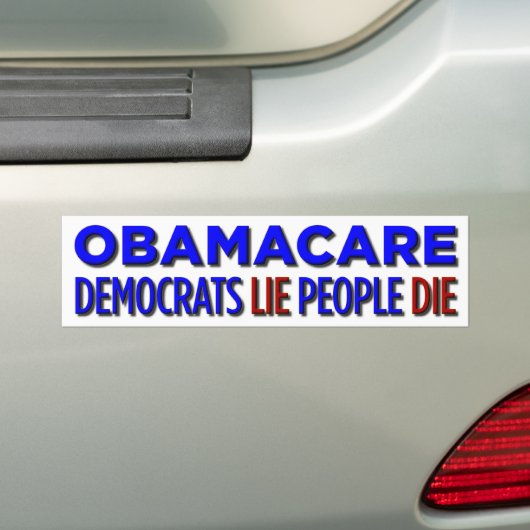 Democraten, mensen sterven bumpersticker (Op auto)