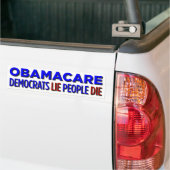 Democraten, mensen sterven bumpersticker (Op Truck)