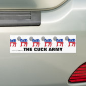 Democraten NPC Cuck Army Bumpersticker (Op auto)