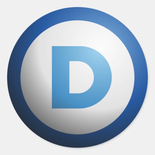 Democraten Ronde Sticker (Voorkant)