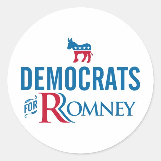 Democraten Ronde Sticker (Voorkant)