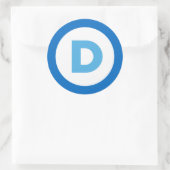 Democraten Ronde Sticker (Tas)