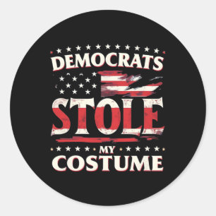 Democraten stalen mijn kostuum Trump 2024 Hallowee Ronde Sticker