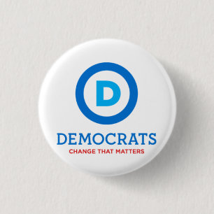 Democraten veranderen dat wat telt ronde button 3,2 cm