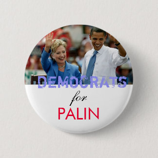 Democraten voor Palin Ronde Button 5,7 Cm