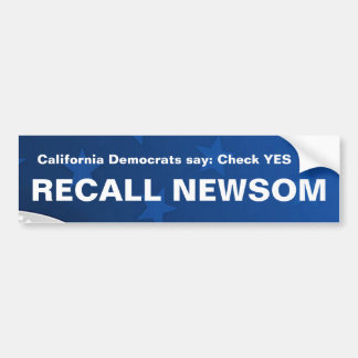 Democraten zeggen ja tegen recall Newsom Bumpersticker
