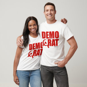 Democraten zijn communistisch - Politiclothes Humo T-shirt