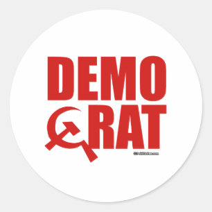 Democraten zijn communistisch ronde sticker