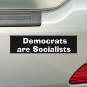 Democraten zijn socialisten! bumpersticker (Op auto)