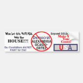 Democratic Alexandria Ocasio-Cortez Bumpersticker (Voorkant)