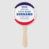 Democratic Party Campaign Personalized QR & Date Handwaaier (Voorkant)