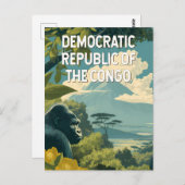Democratic Republic of the Congo Illustration Briefkaart (Voorkant / Achterkant)