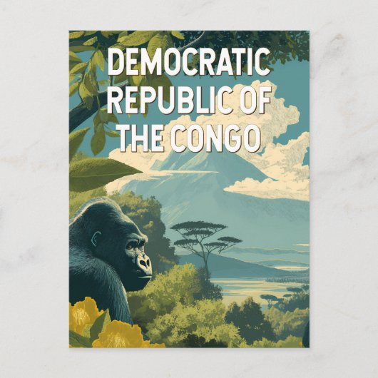 Democratic Republic of the Congo Illustration Briefkaart (Voorkant)