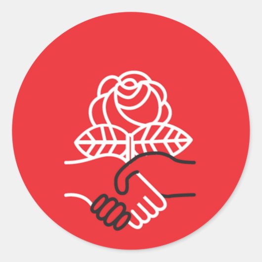 Democratic Socialists of America Ronde Sticker (Voorkant)
