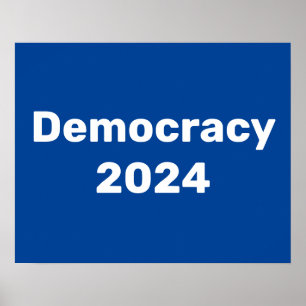 Democratie 2024 Presidentiële verkiezingen Poster