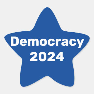 Democratie 2024 Presidentiële verkiezingen Ster Sticker