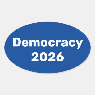 Democratie 2026: tussentijdse verkiezingen ovale sticker