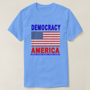 Democratie Amerika vlag T-shirt