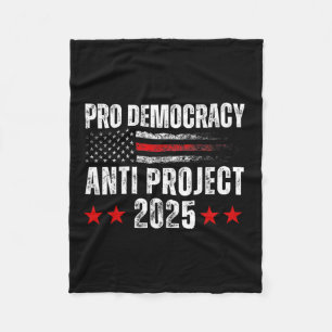 Democratie Anti Project 2025 Stop Project 2025 Ant Fleece Deken