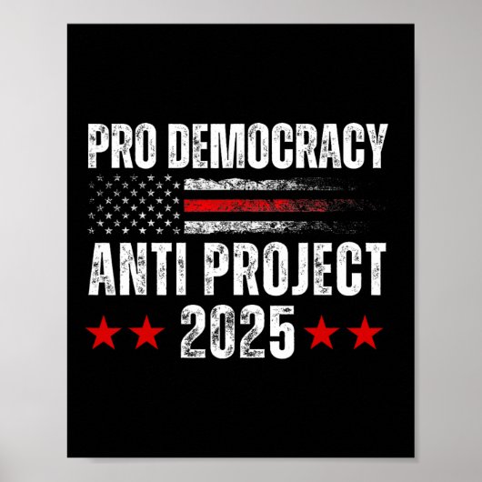 Democratie Anti Project 2025 Stop Project 2025 Ant Poster (Voorkant)