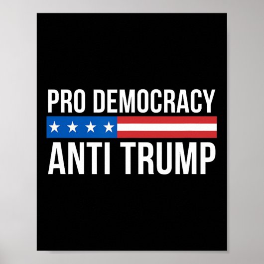 Democratie - Anti Trump - Poster (Voorkant)