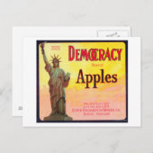 Democratie Apple Crate LabelDufur, OF Briefkaart (Voorkant / Achterkant)