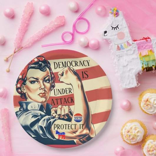 Democratie / Bescherm het papieren Bord (Feest)